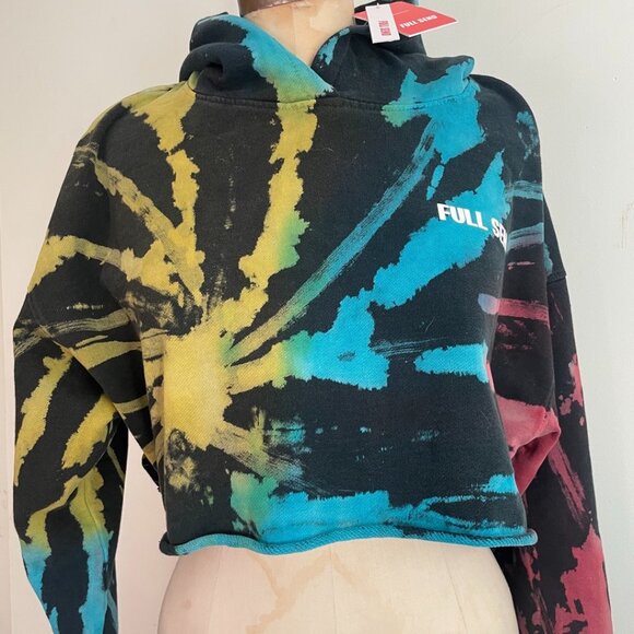 FULL SEND Tie-Dye Cropped Hoodie - Picture 1 of 11